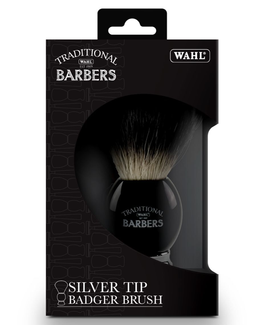 Wahl Traditional Barbers Premium Silver Tip Shaving Brush Shaver Shop
